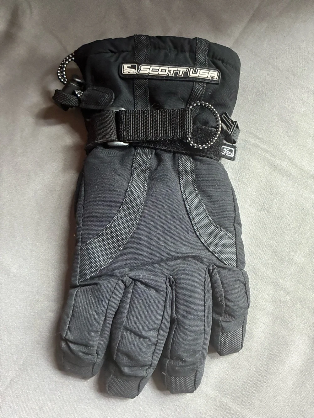 Scott USA Kids Unisex Black Insulated Ski/Snowboard Gloves, Size L